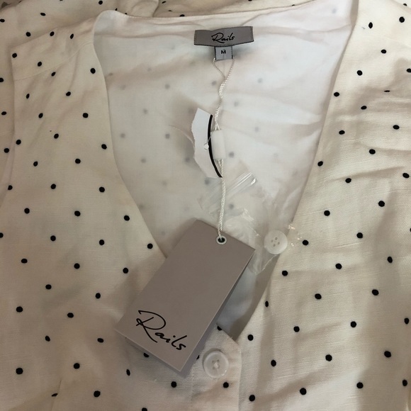 Rails Pants - Rails Scarlett Polka Dot Belted Romper NWT M